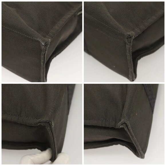 HERMES Her Line MM Hand Bag Canvas Gray Auth 129004 - Picture 16 of 16